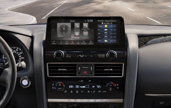 2023 Nissan Armada touchscreen and front console | Coeur d'Alene Nissan in Coeur d'Alene ID