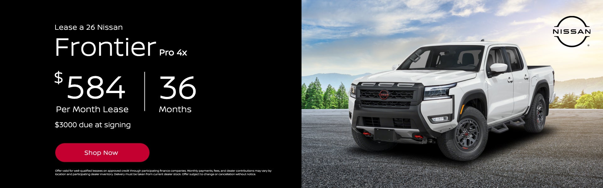 Lease a 26 Nissan Frontier Pro 4x